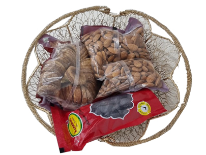 Double Handle Dry Fruits Gift Basket