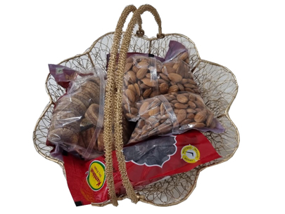 Double Handle Dry Fruits Gift Basket