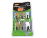 Multipurpose Small Rectangular Stainless Steel Adhesive Hooks (Set of 6)